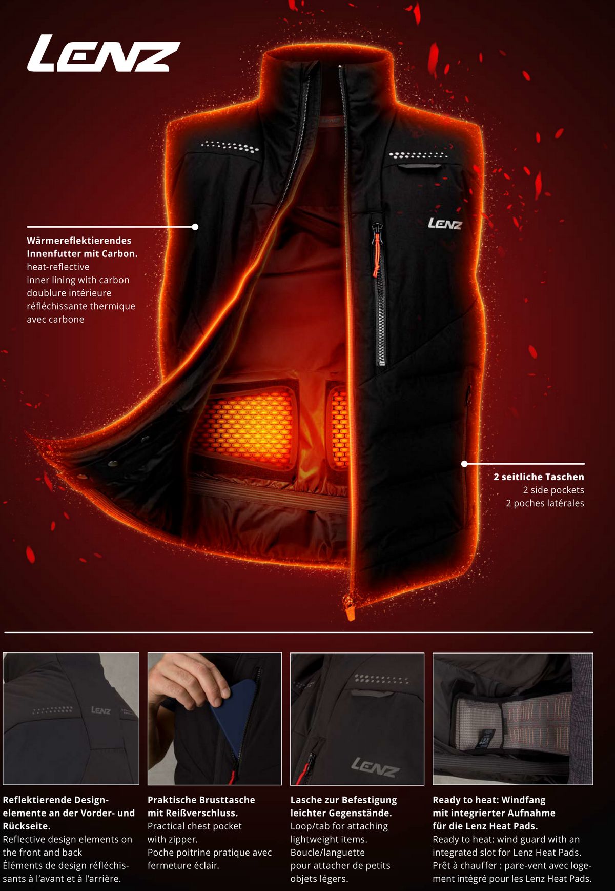 Veste chauffante technique Heat Vest 3.0 Lenz